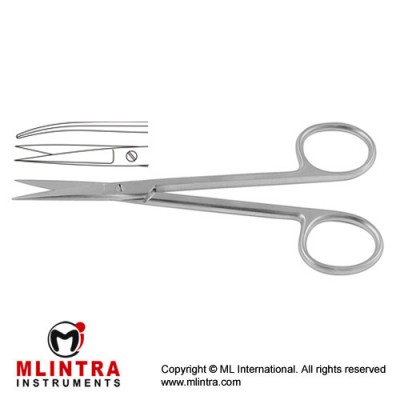 Wagner Operating Scissor Curved Stainless Steel, 12 cm - 4 3/4"